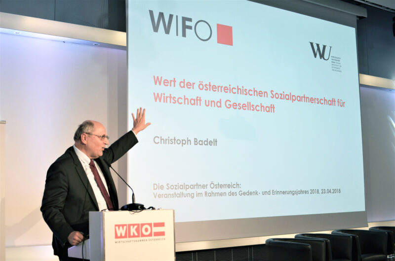 Badelt: „Die Sozialpartnerschaft steht an einer Wegkreuzung“