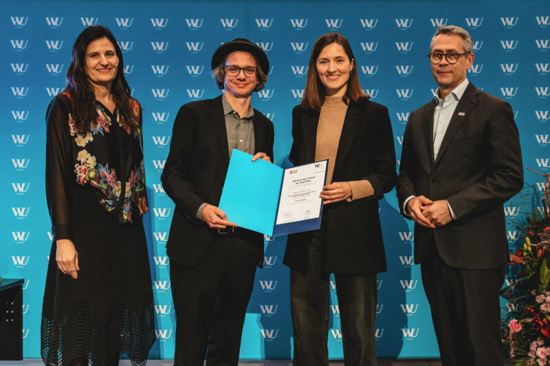 Anja Sebbesen und Harald Oberhofer erhalten WU Best Paper Award