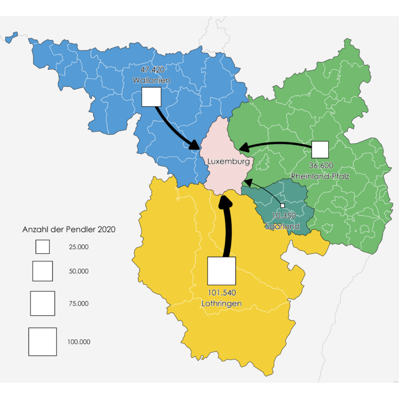 Einpendler:innen nach Luxemburg